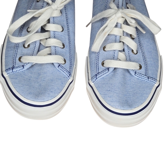 KEDS Womens Double Wash Blue Striped Low Top Comfort Shoes Size 9 - Picture 4 of 12
